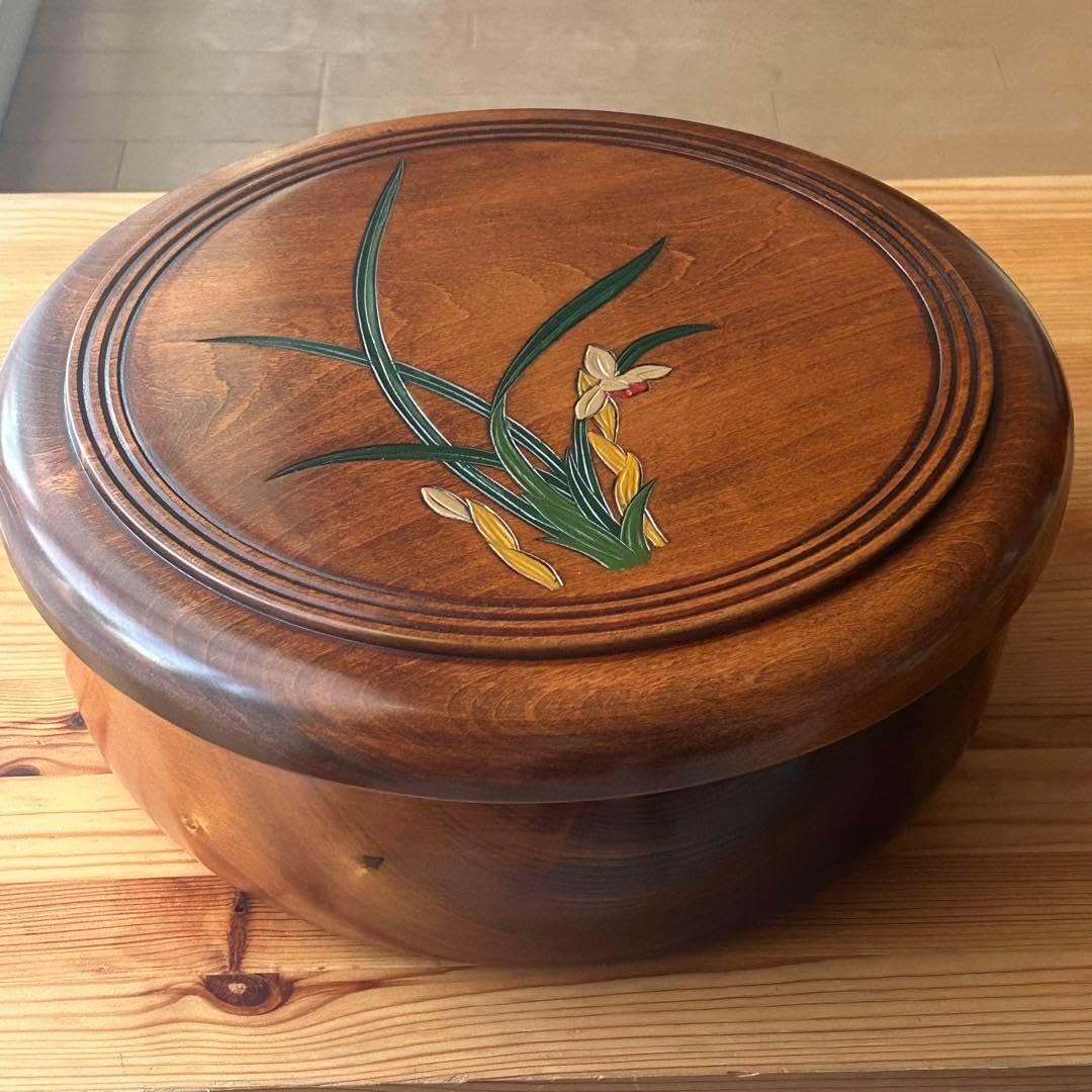 讃岐彫　すり塗　漆器　木製 工芸品　お茶櫃 讃岐彫漆器 亀甲 お櫃 | あったかまる